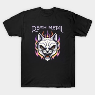 Death Metal Satanic Baphomet Cat T-Shirt